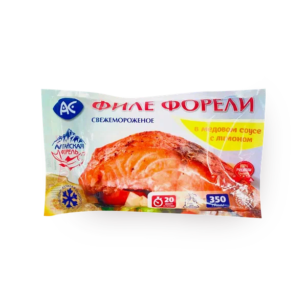Филе форели «АС» в медовым соусе с лимоном свежемороженое
