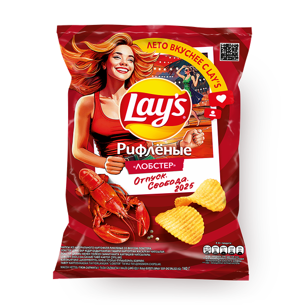 Чипсы Lay's лобстер рифлёные