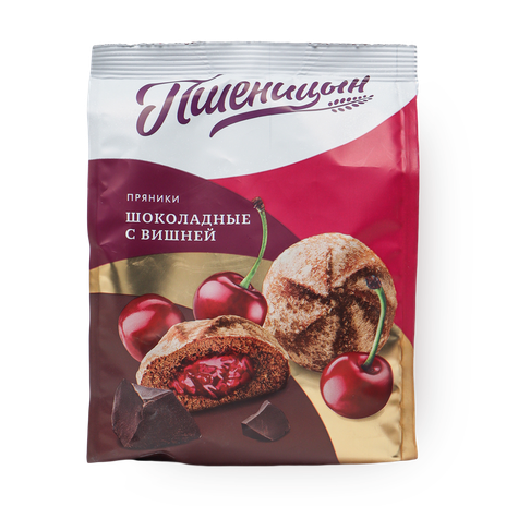 Пряники шоколадные с вишней «Пшеницын»