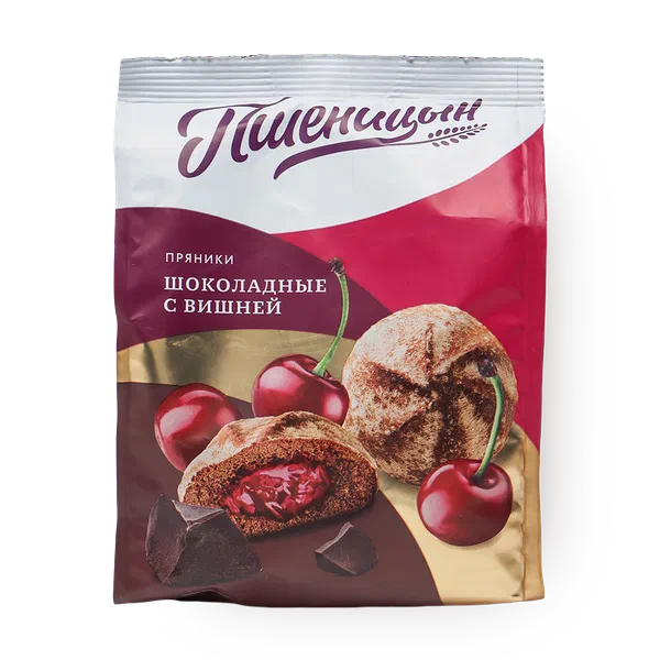 Пряники шоколадные с вишней «Пшеницын»