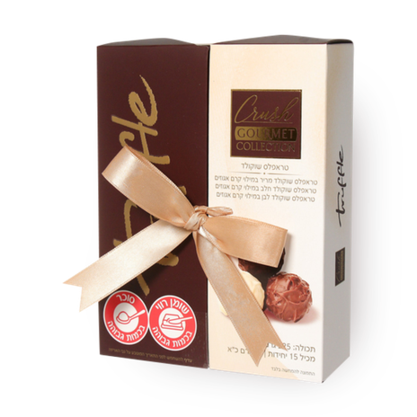 Chocolate truffles filled with nut cream