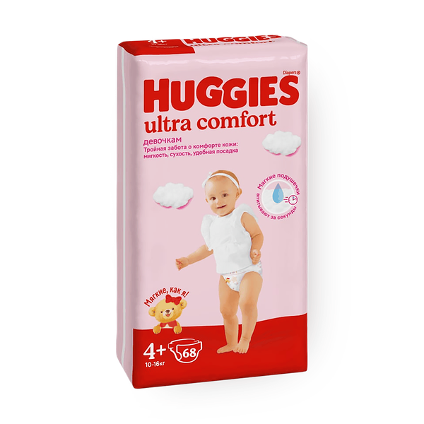 Подгузники Huggies Ultra Comfort 4+ 10-16 кг