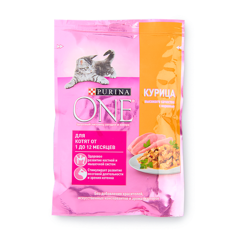 Влажный корм для котят Purina One курица с морковью