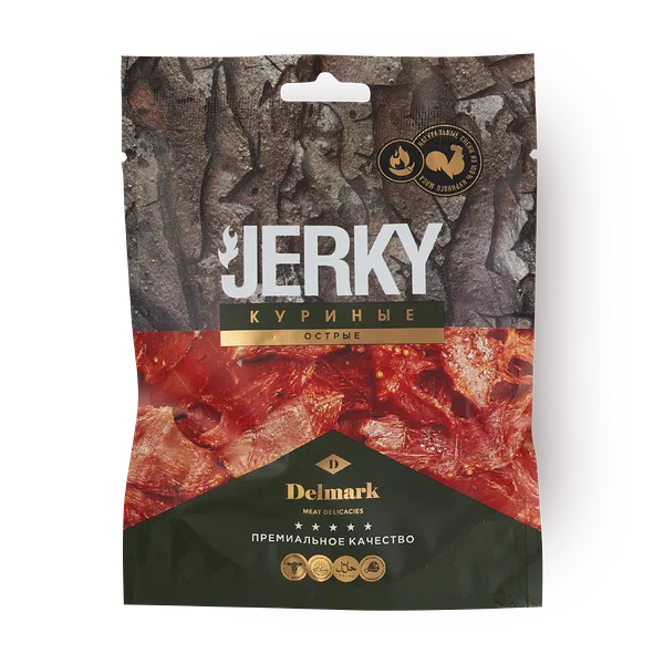 Снэки куриные Jerky Delmark острые
