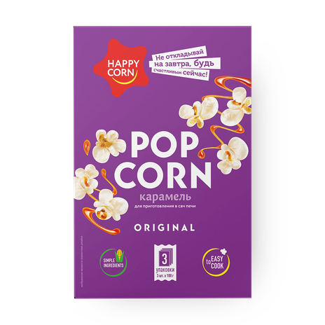 Попкорн для СВЧ Happy Corn Original карамель