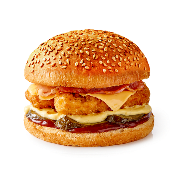 Бургер BBQ куриный с говяжьим беконом «Из Лавки»