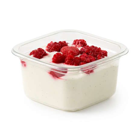 Десерт со вкусом мороженого Семифредо с малиной