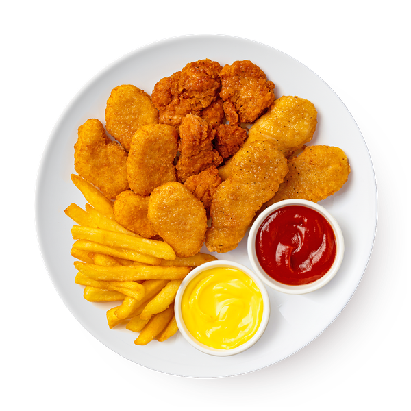 Сет Куриный попкорн, стрипсы, наггетсы и картофель фри Из Лавки