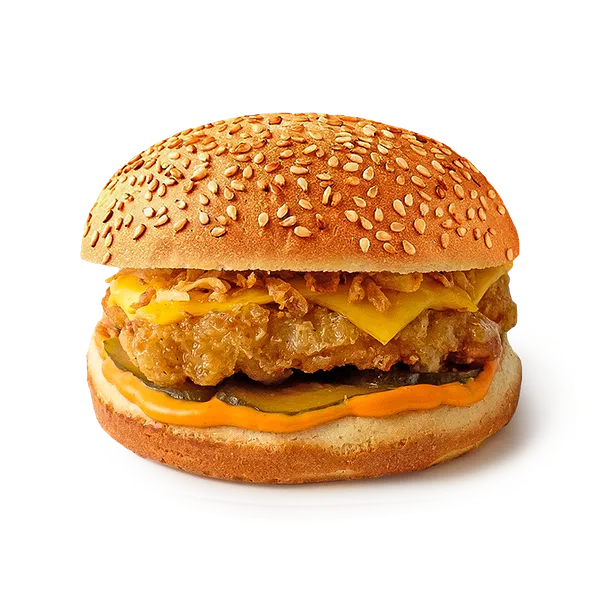 Бургер большой куриный острый