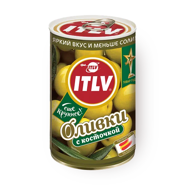Оливки зелёные Itlv целые