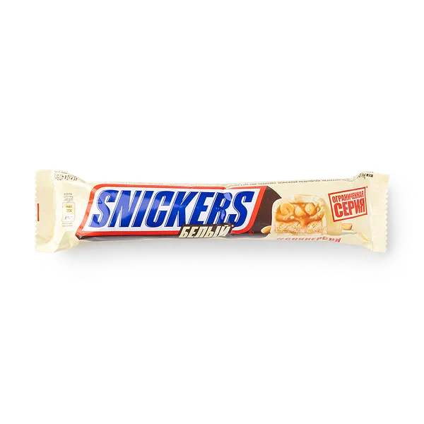 Батончик шоколадный белый Snickers