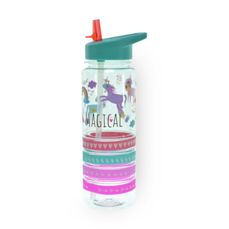 Tritan bottle with bracelets - unicorn