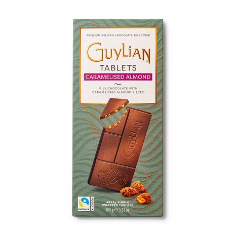 Шоколад молочный Tablets Guylian карамелизованный миндаль