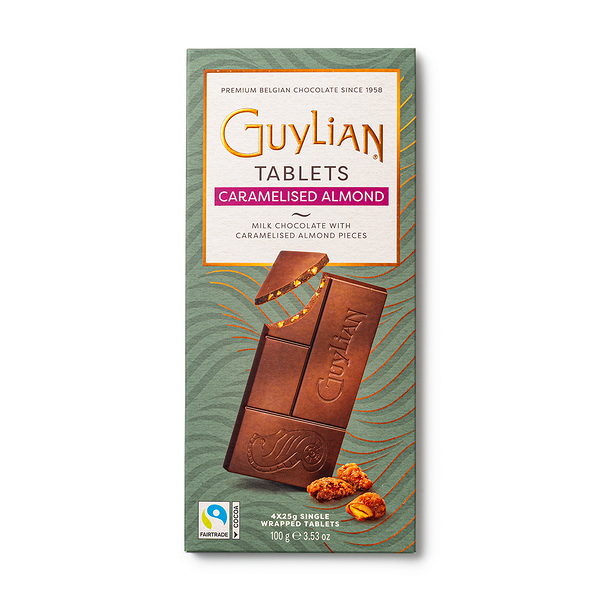 Шоколад молочный Tablets Guylian карамелизованный миндаль