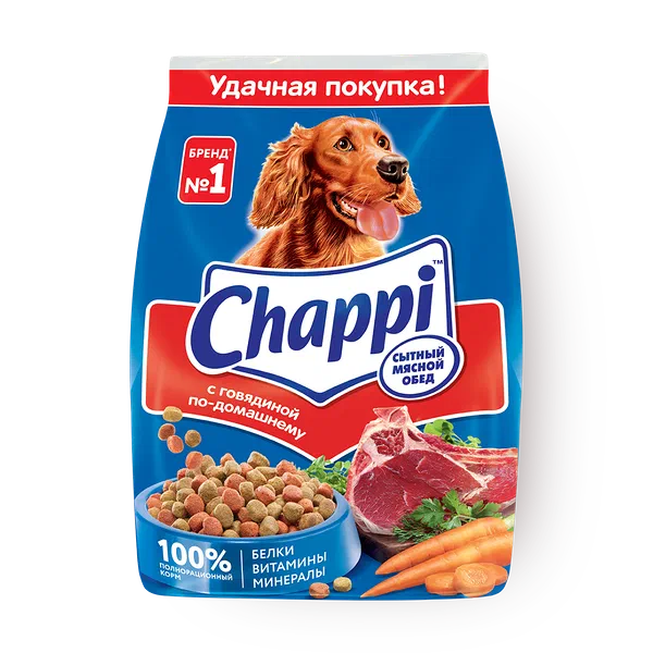 Сухой корм для собак Chappi с говядиной по-домашнему
