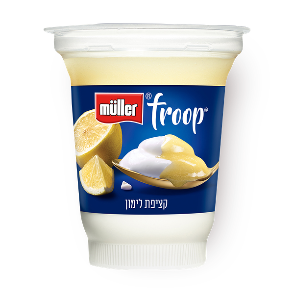 Muller Froop Yogurt with lemon whipped cream