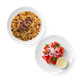 Плов из говядины большая порция и Салат Аччик-чучук