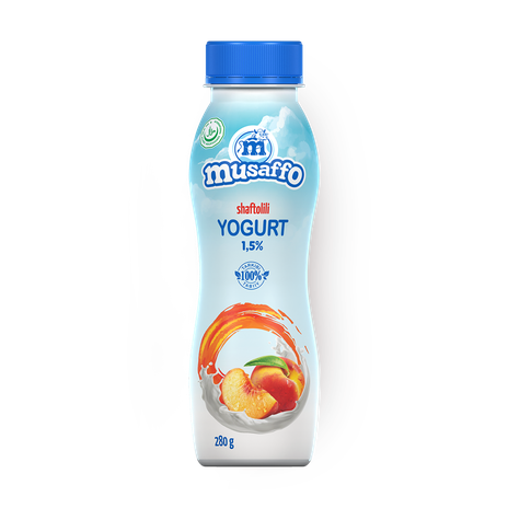 Йогурт питьевой Musaffo со вкусом персика 1,5%