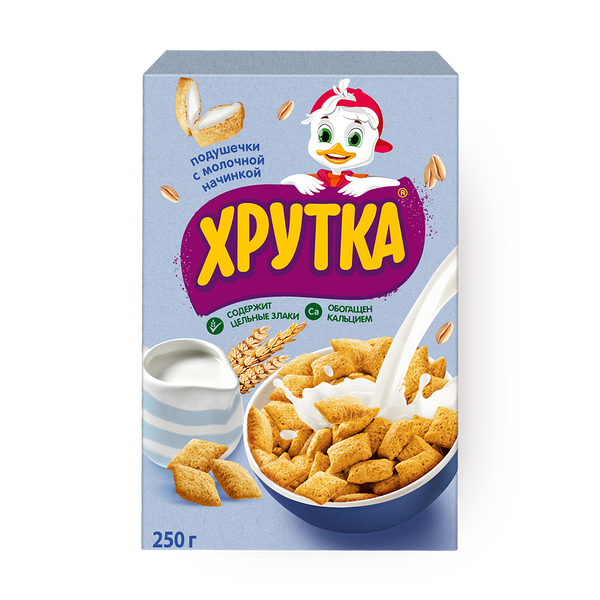 Подушечки молочные «Хрутка» с цельными злаками