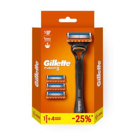Станок бритвенный Gillette Fusion 5 + 3 кассеты