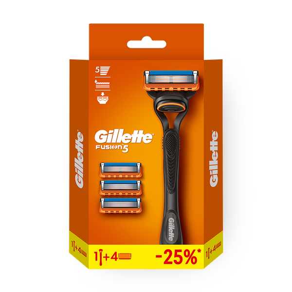Станок бритвенный Gillette Fusion 5 + 3 кассеты