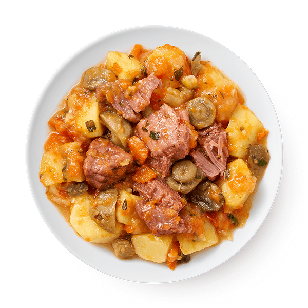 Картофель тушёный с говядиной и грибами Gastro Kitchen