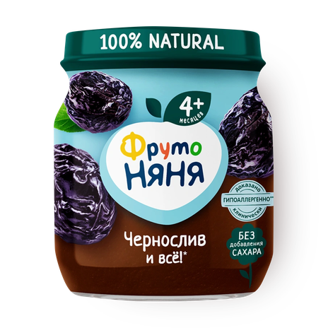 Пюре «ФрутоНяня» чернослив и всё с 4 месяцев