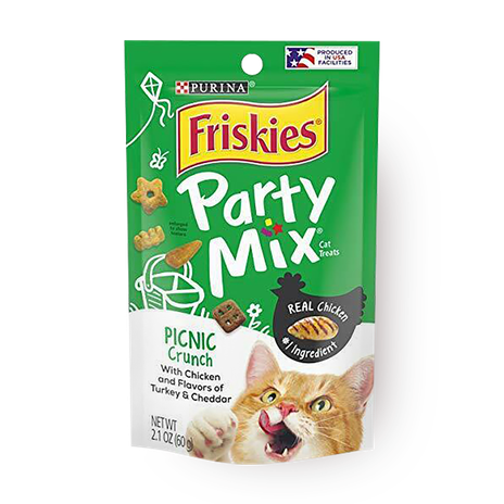 Friskies party mix turkey and cheddar cheese