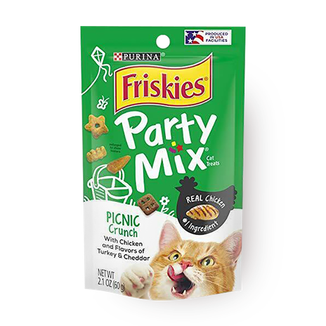 Friskies party mix turkey and cheddar cheese