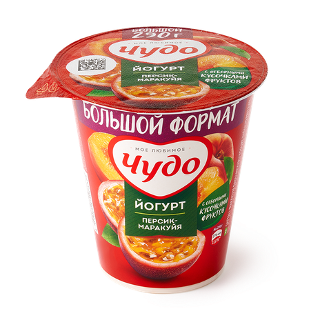 Йогурт «Чудо» с персиком и маракуйей 2%