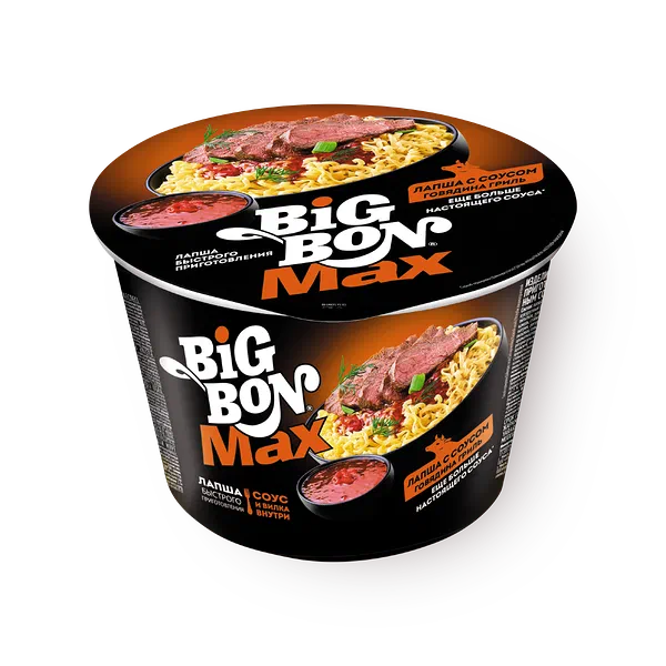 Лапша Big Bon Мах говядина гриль с соусом
