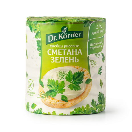 Хлебцы рисовые Dr.Korner сметана и зелень