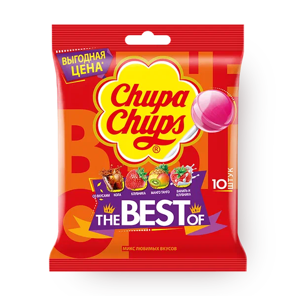 Карамель Chupa Chups The Best Of микс вкусов 10 шт.