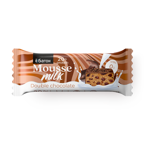 Батончик протеиновый «Ё|Батон» Mousse двойной шоколад