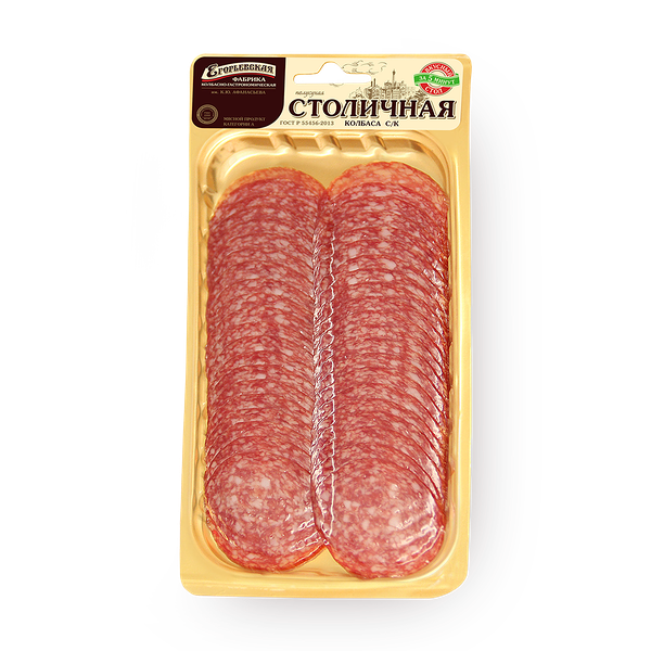 Колбаса Столичная «Егорьевская» сырокопчёная нарезка
