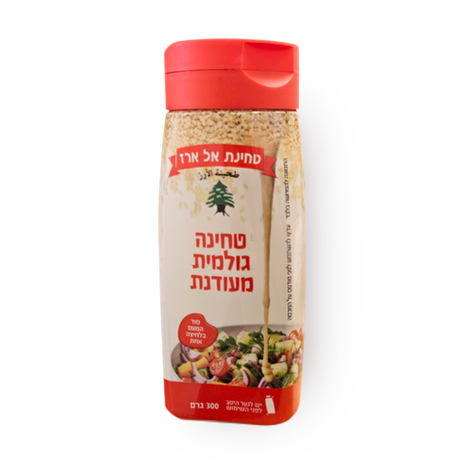 טחינה גולמית מעודנת בקבוק לחיץ אל ארז