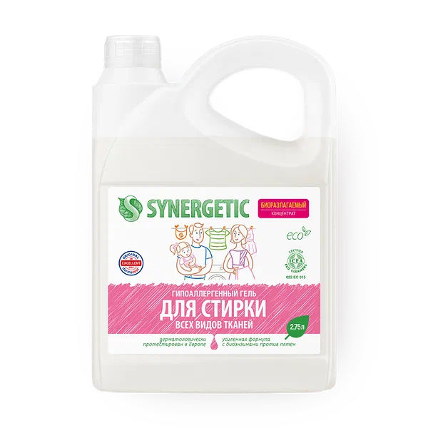 Гель для стирки Synergetic универсальный гипоаллергенный концентрат