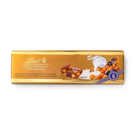 Шоколад молочный Tab Gold Raisin Nut Lindt