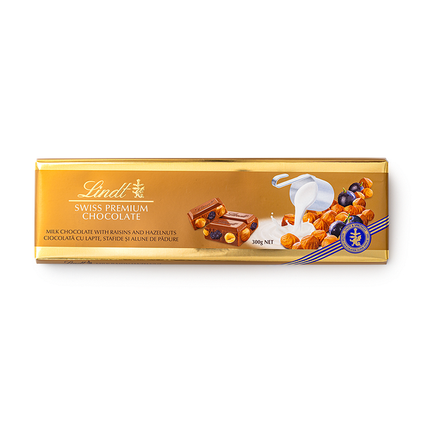 Шоколад молочный Tab Gold Raisin Nut Lindt