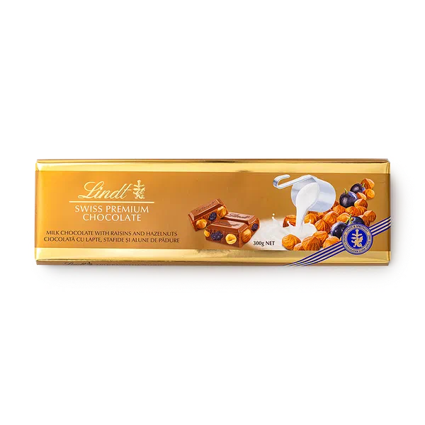 Шоколад молочный Tab Gold Raisin Nut Lindt