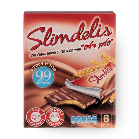 Slimdelis Cereal snack coated in milk chocolate