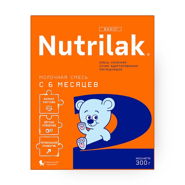 Смесь молочная сухая Nutrilak 2 адаптированная последующая