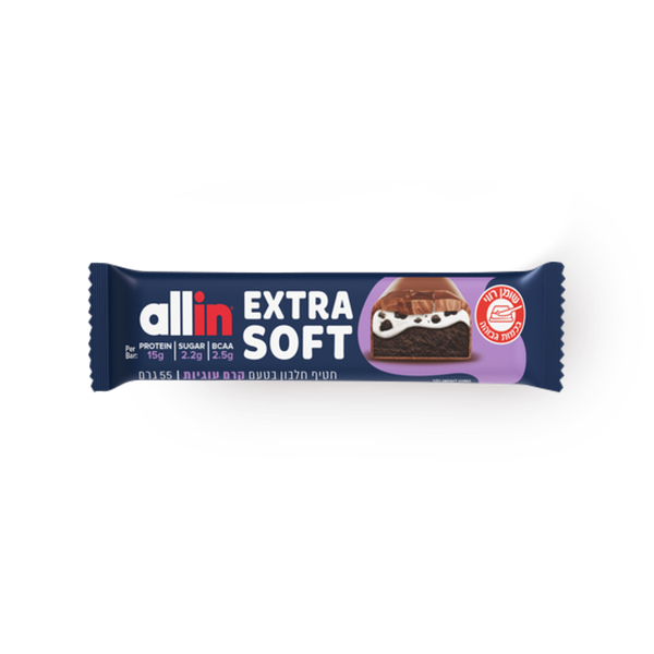 allin Extra Soft Protein Bar Cookie Cream Flavor