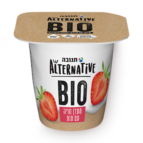 Alternative soy BIO strawberry pudding