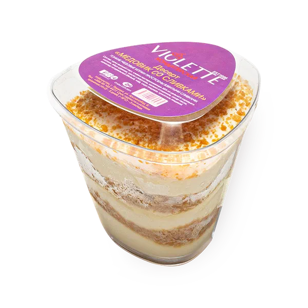 Десерт Медовик Violette Сonfecionery в стаканчике замороженный