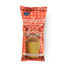 Мороженое пломбир шоколадное Советский «Славица» в плоском вафельном ...