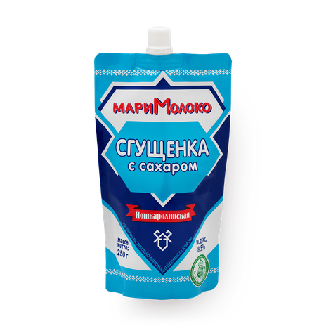 Молоко сгущённое с сахаром «Мари молоко»