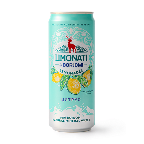 Лимонад Limonati by Borjomi цитрус с соком и минеральной водой