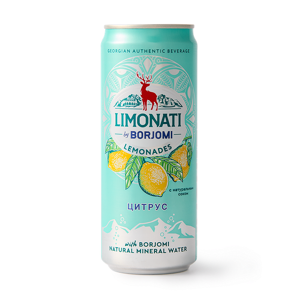 Лимонад Limonati by Borjomi цитрус с соком и минеральной водой