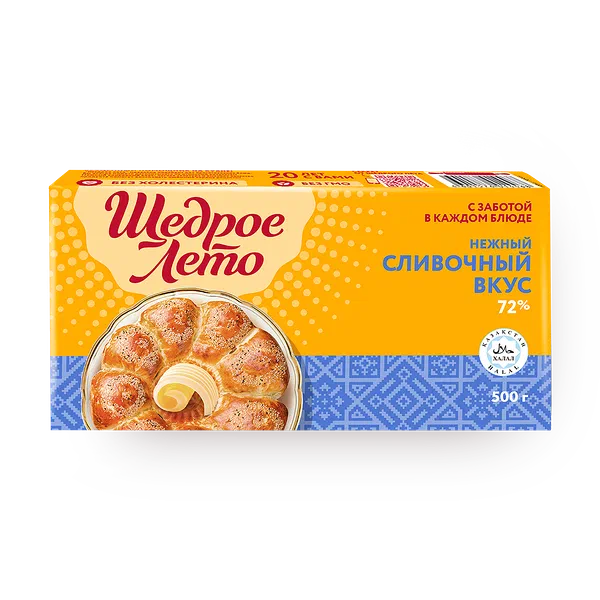 Маргарин твёрдый 72% «Щедрое лето» сливочный вкус